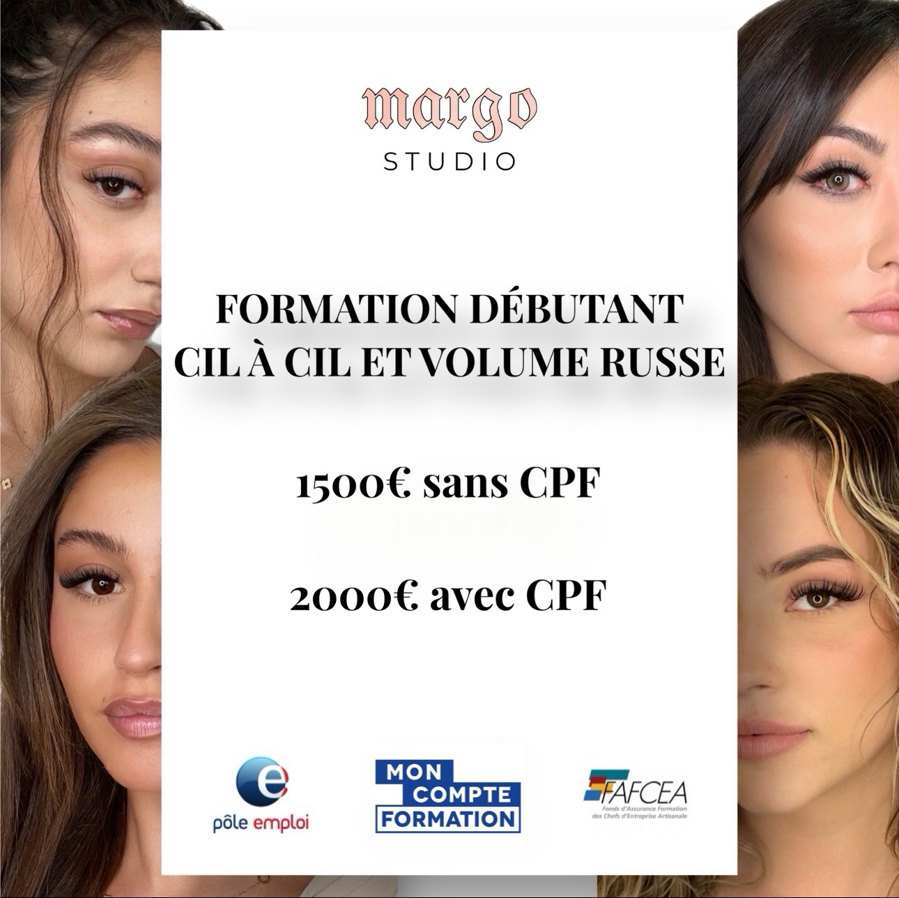 Formation débutante Cils à Cils + Volume Russe + Volume Mixte + Volume Extrême