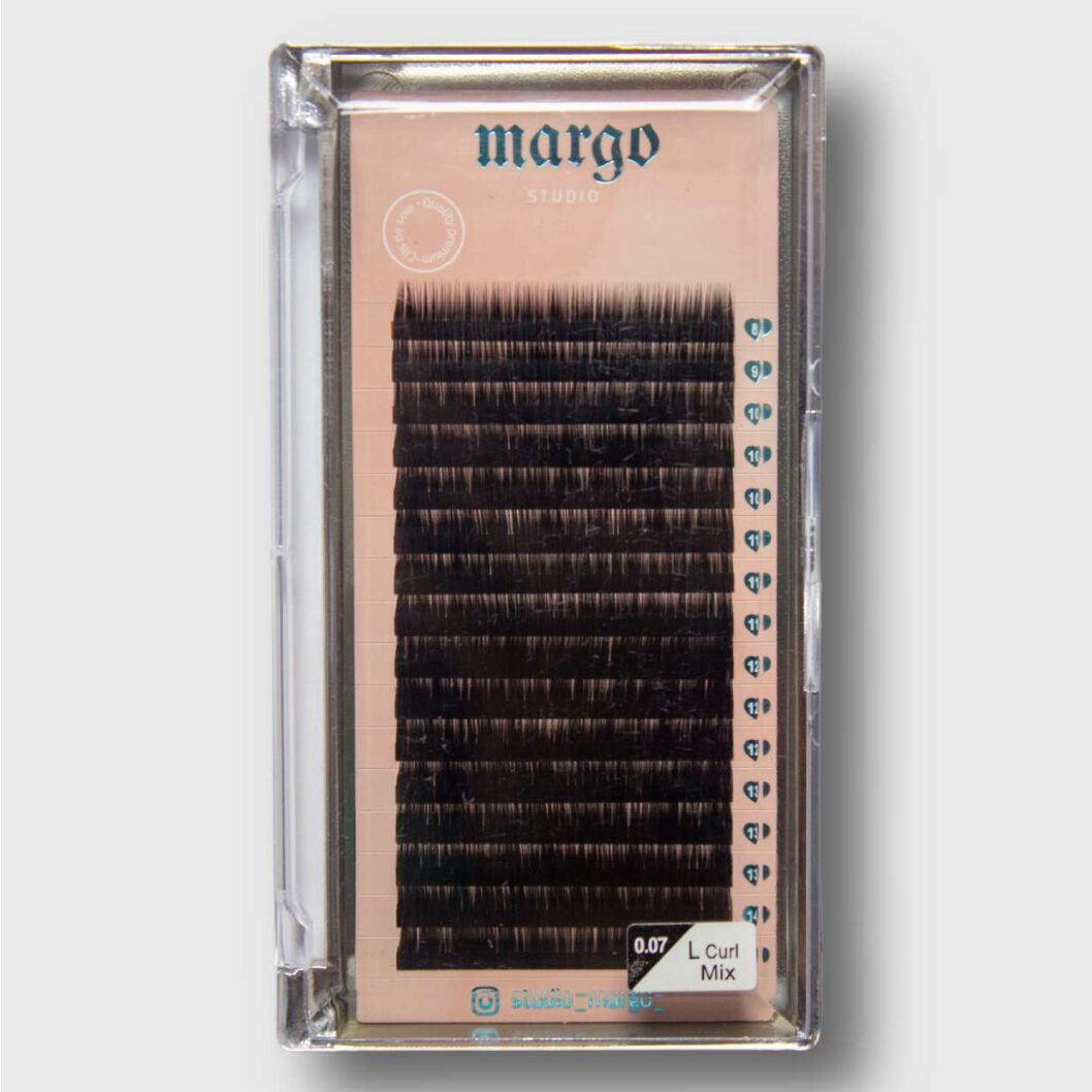 Boîte de Cils Eye liner - Volume extrême 0.07 – Courbure L – MIX